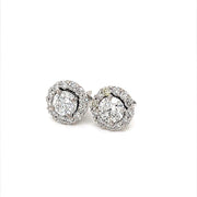 Diamond Halo Earring Studs - ForeverJewels Design Studio 8