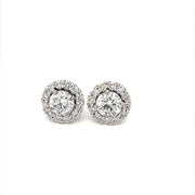 Diamond Halo Earring Studs - ForeverJewels Design Studio 8