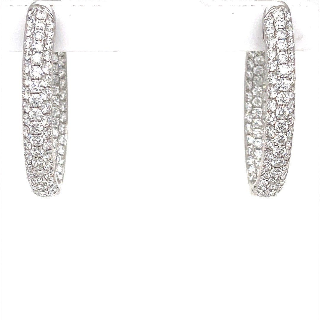 Diamond Hoop Earrings - ForeverJewels Design Studio 8
