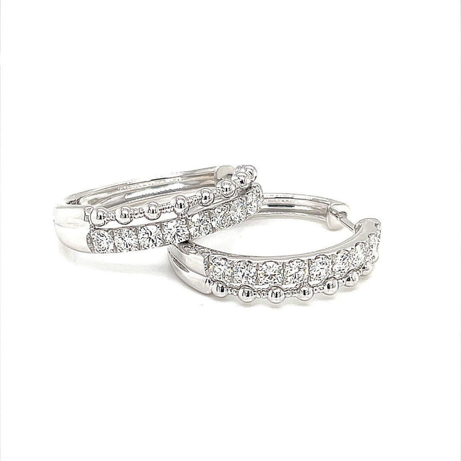 Diamond Hoop Earrings - ForeverJewels Design Studio 8