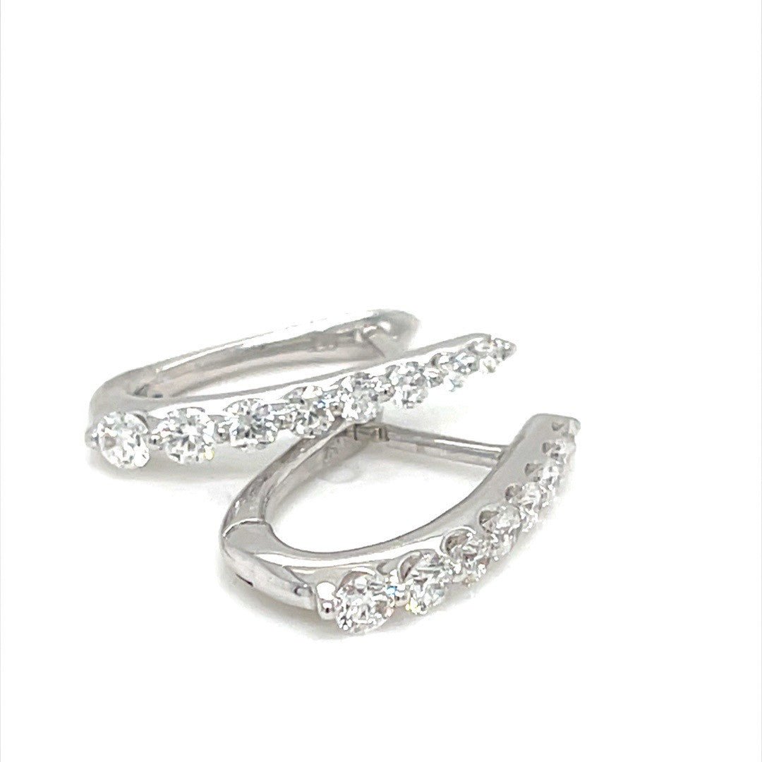 Diamond Huggie Earrings - ForeverJewels Design Studio 8