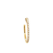 Diamond Oval Yellow Gold Hoops - ForeverJewels Design Studio 8