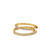 Diamond Oval Yellow Gold Hoops - ForeverJewels Design Studio 8