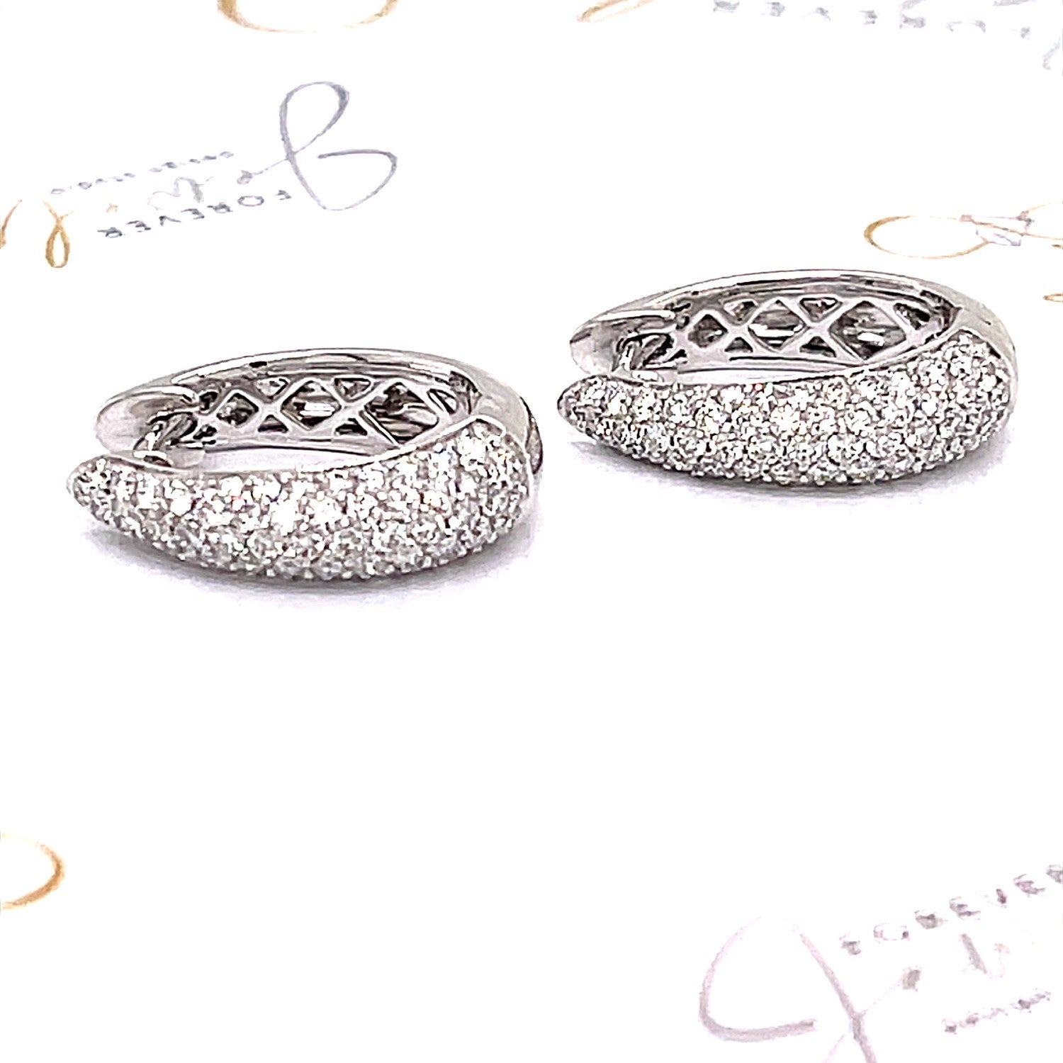 Diamond pave Huggies - ForeverJewels Design Studio 8