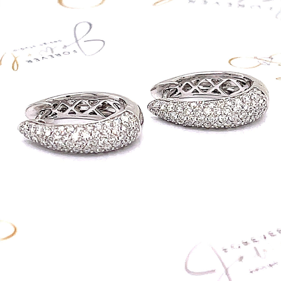 Diamond pave Huggies - ForeverJewels Design Studio 8