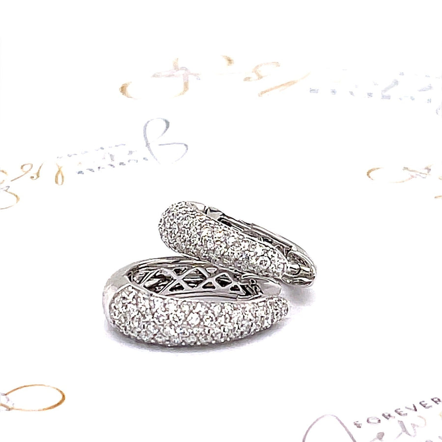 Diamond pave Huggies - ForeverJewels Design Studio 8