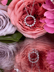 Diamond White Gold Circle Pendant - ForeverJewels Design Studio 8