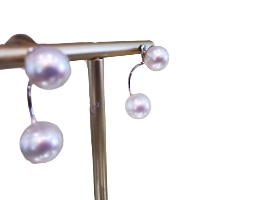 Double South sea Pearls Earring Studs - ForeverJewels Design Studio 8