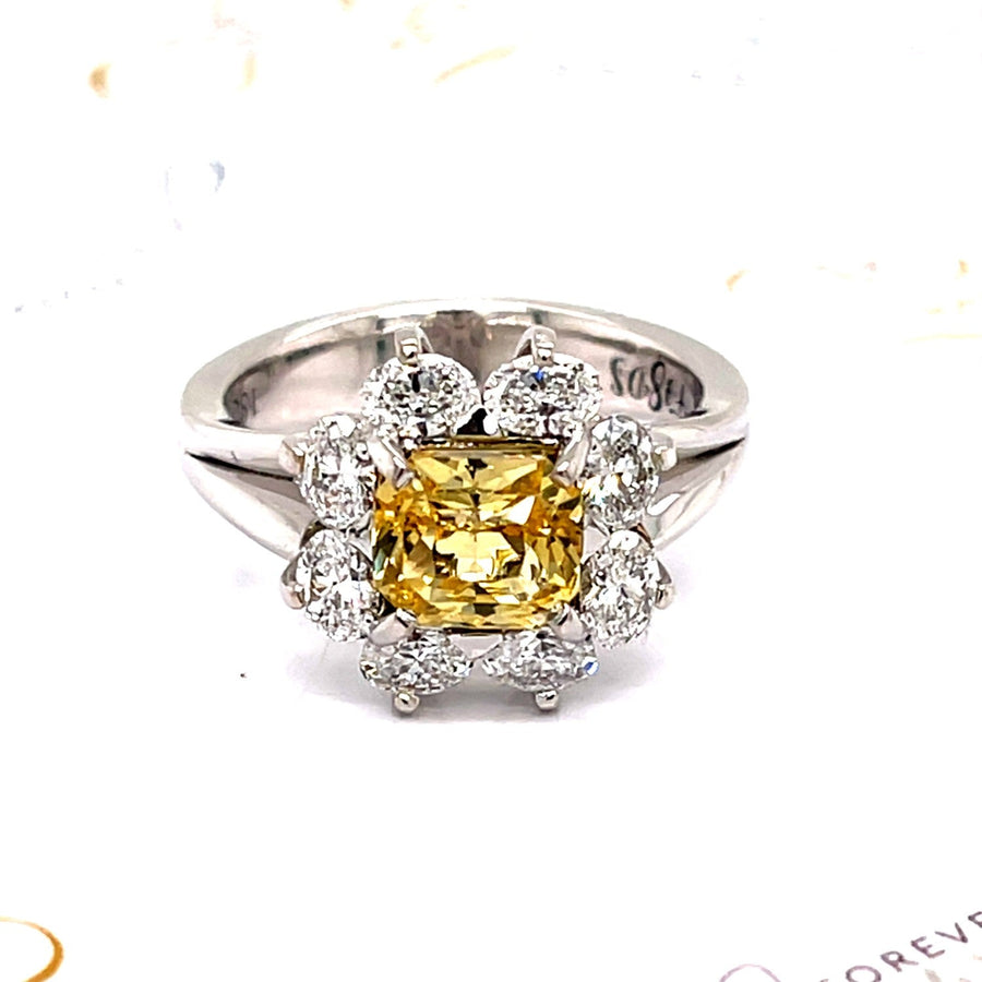 Elegant Yellow Sapphire Diamond Ring - ForeverJewels Design Studio 8