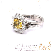 Elegant Yellow Sapphire Diamond Ring - ForeverJewels Design Studio 8