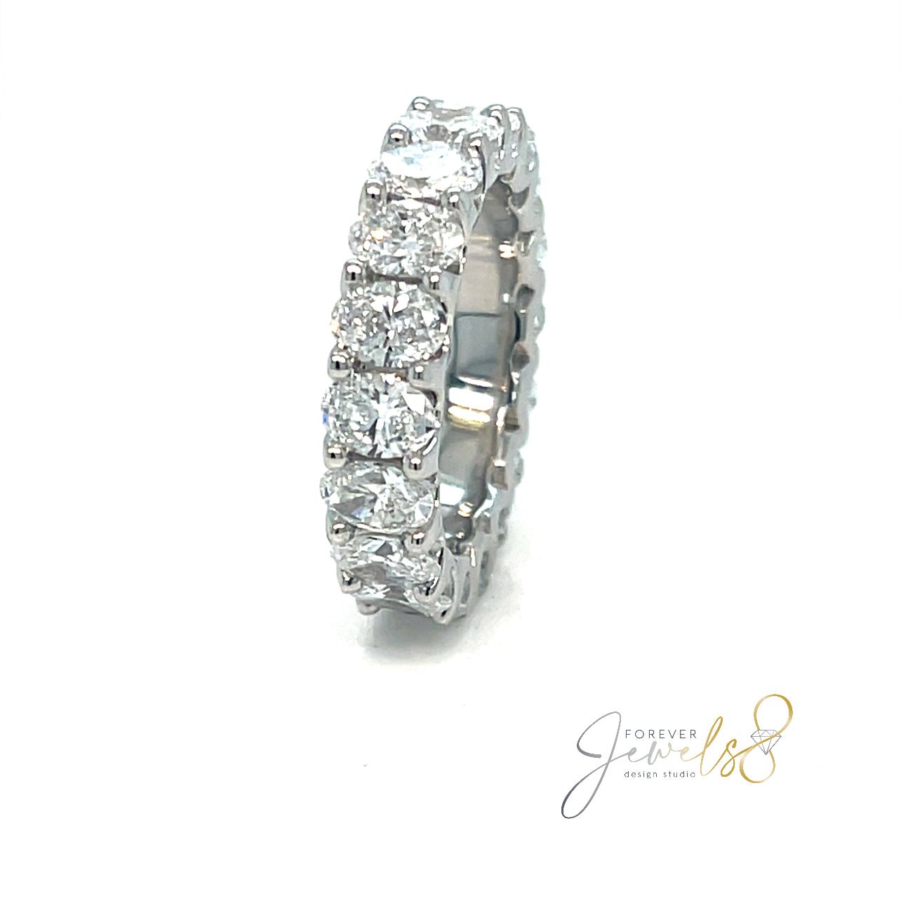 Eternity oval lab Diamonds Ring - ForeverJewels Design Studio 8