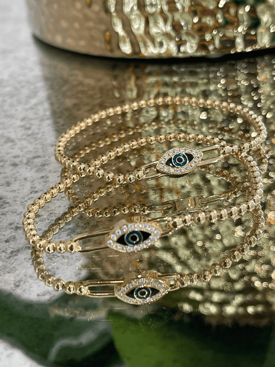 Evil eye Diamond and gold Bracelet - ForeverJewels Design Studio 8
