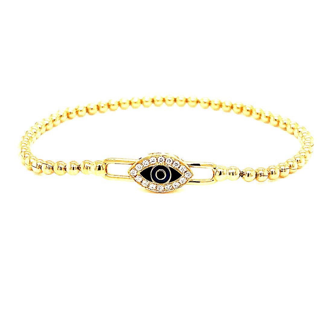 Evil eye Diamond and gold Bracelet - ForeverJewels Design Studio 8
