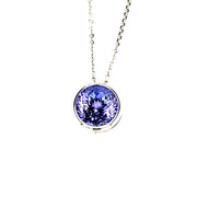 Floating Tanzanite White gold Necklace - ForeverJewels Design Studio 8