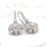 Flower Drop Diamond Earrings - ForeverJewels Design Studio 8