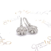 Flower Drop Diamond Earrings - ForeverJewels Design Studio 8