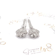 Flower Drop Diamond Earrings - ForeverJewels Design Studio 8