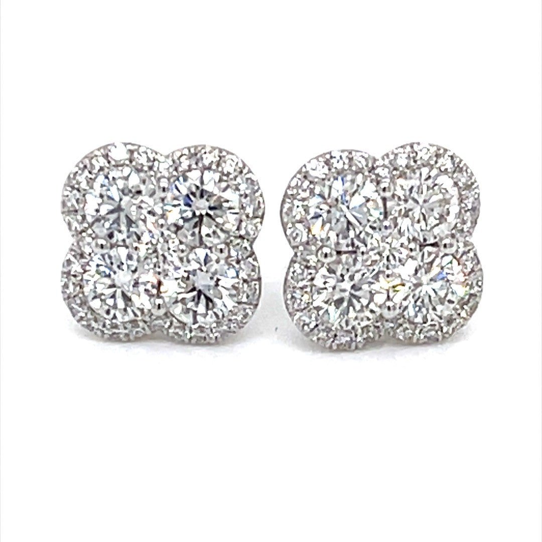 Four leaf clover Diamond studs - ForeverJewels Design Studio 8