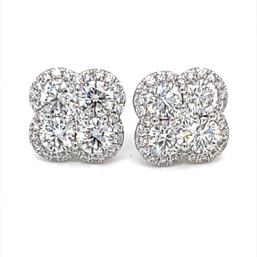 Four leaf clover Diamond studs - ForeverJewels Design Studio 8