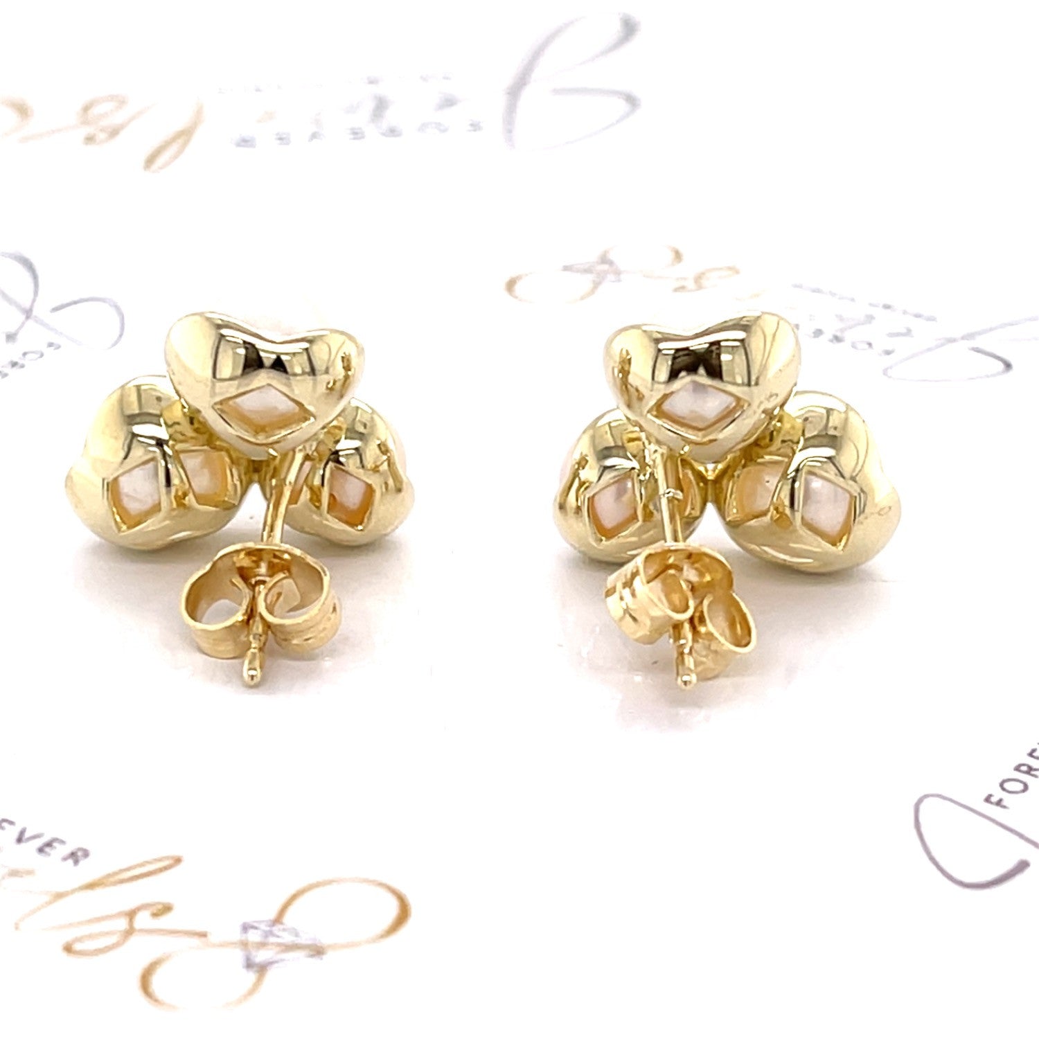 Fresh Water Pearl Yellow Gold Earrings - ForeverJewels Design Studio 8