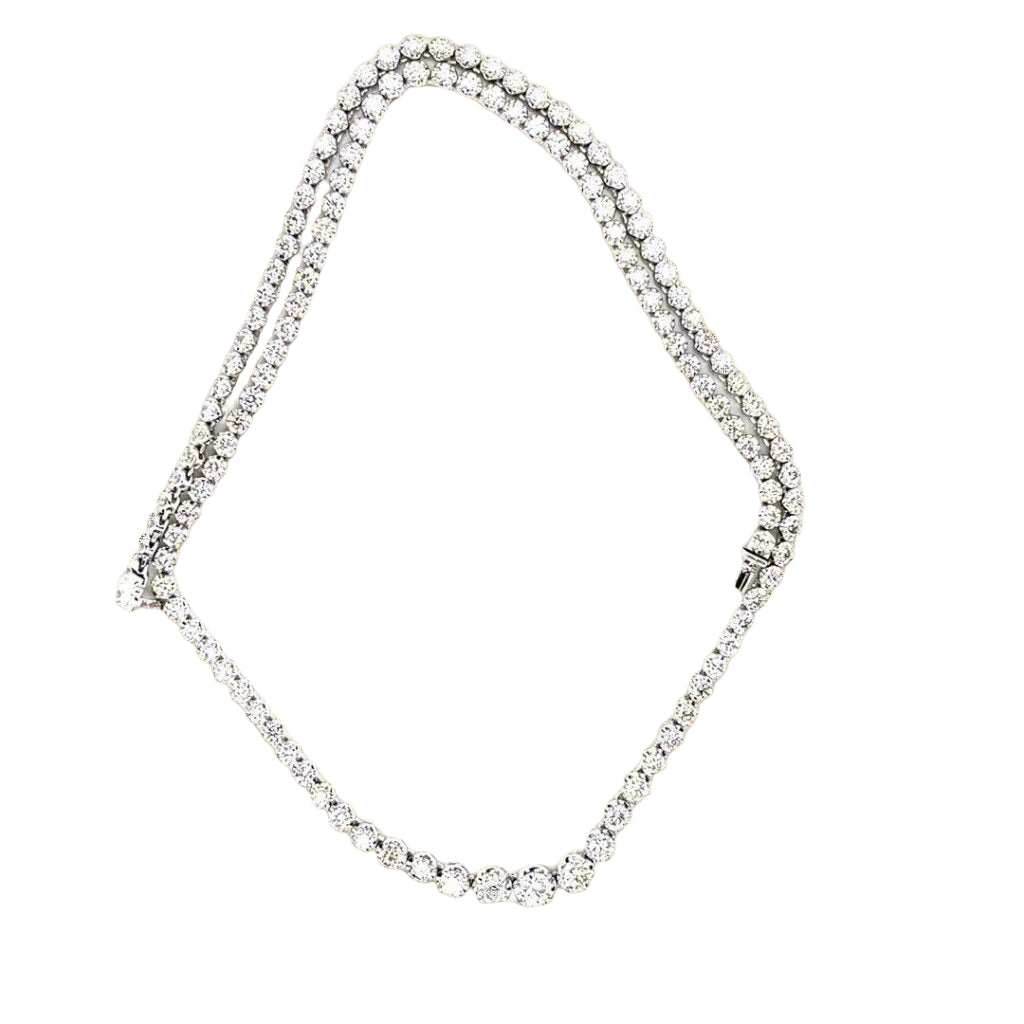 Graduated Diamond Tennis Necklace - ForeverJewels Design Studio 8