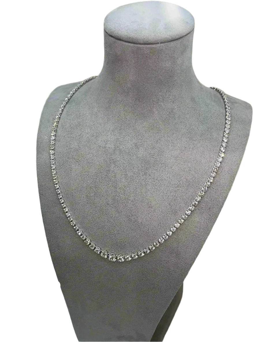 Graduated Diamond Tennis Necklace - ForeverJewels Design Studio 8