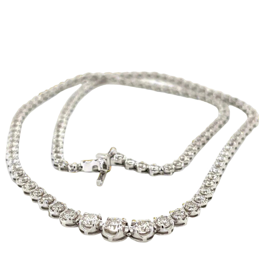 Graduated Diamond Tennis Necklace - ForeverJewels Design Studio 8