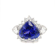 Heart shaped Tanzanite and Diamond Halo Ring - ForeverJewels Design Studio 8