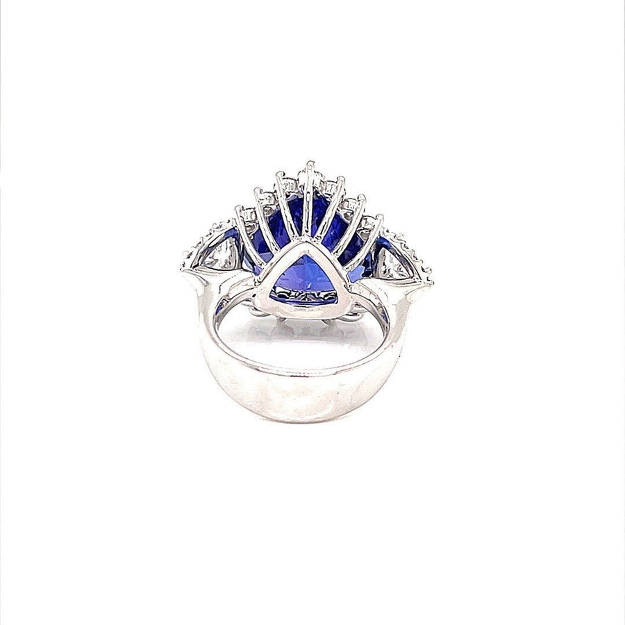 Heart shaped Tanzanite and Diamond Halo Ring - ForeverJewels Design Studio 8