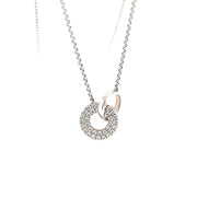 Intertwined Double Circle Diamond Necklace - ForeverJewels Design Studio 8