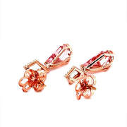Kite shaped Pink Morganite and Diamond Earrings - ForeverJewels Design Studio 8