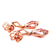 Kite shaped Pink Morganite and Diamond Earrings - ForeverJewels Design Studio 8
