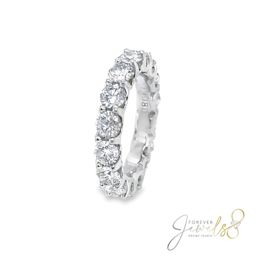 Lab Round Brilliant Diamonds 5.33ct Eternity Ring - ForeverJewels Design Studio 8