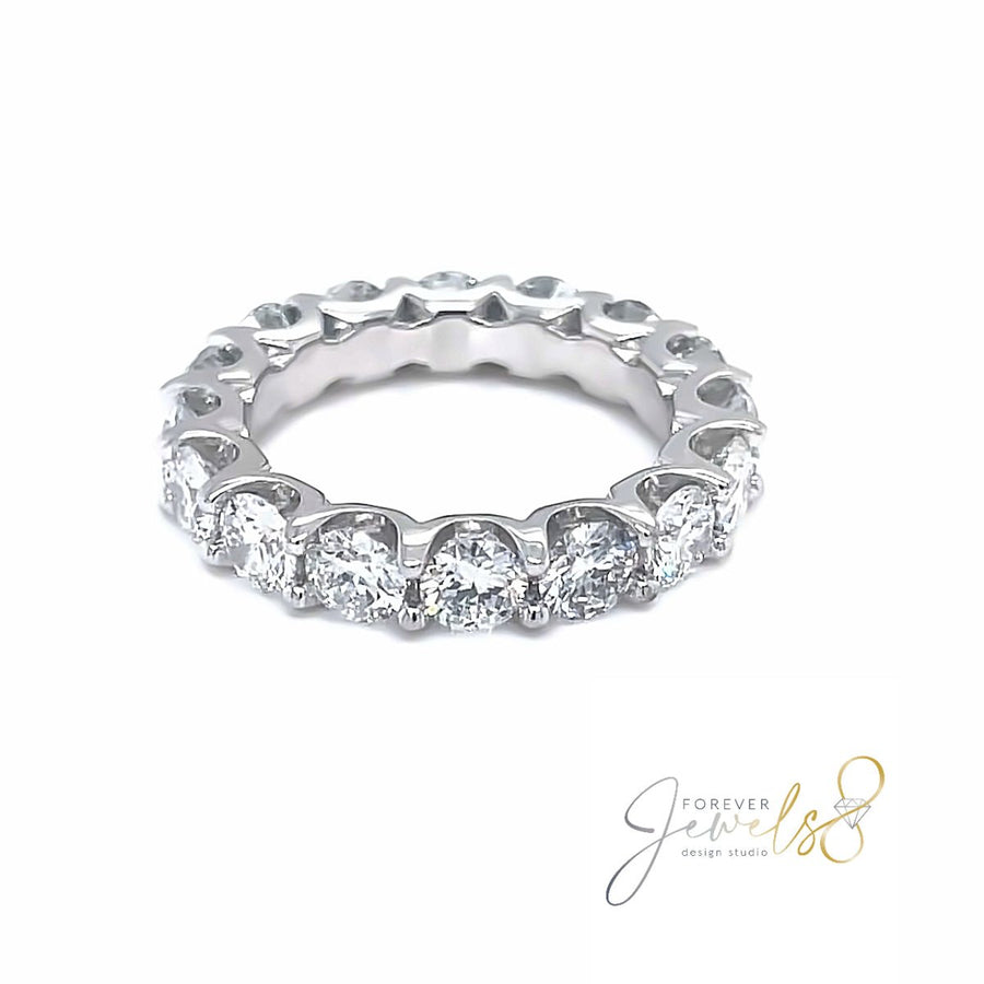 Lab Round Brilliant Diamonds 5.33ct Eternity Ring - ForeverJewels Design Studio 8