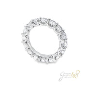 Lab Round Brilliant Diamonds 5.33ct Eternity Ring - ForeverJewels Design Studio 8