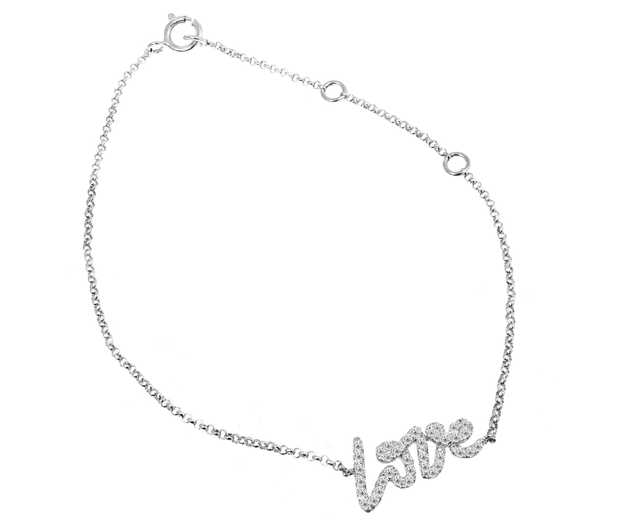 Ladies White Gold Diamond Love Bracelet - ForeverJewels Design Studio 8