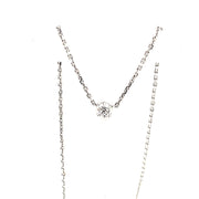 Minimalist Elegant Single Diamond Necklace - ForeverJewels Design Studio 8