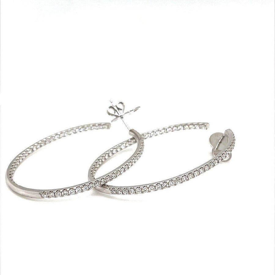 Oval Diamond Hoops - ForeverJewels Design Studio 8