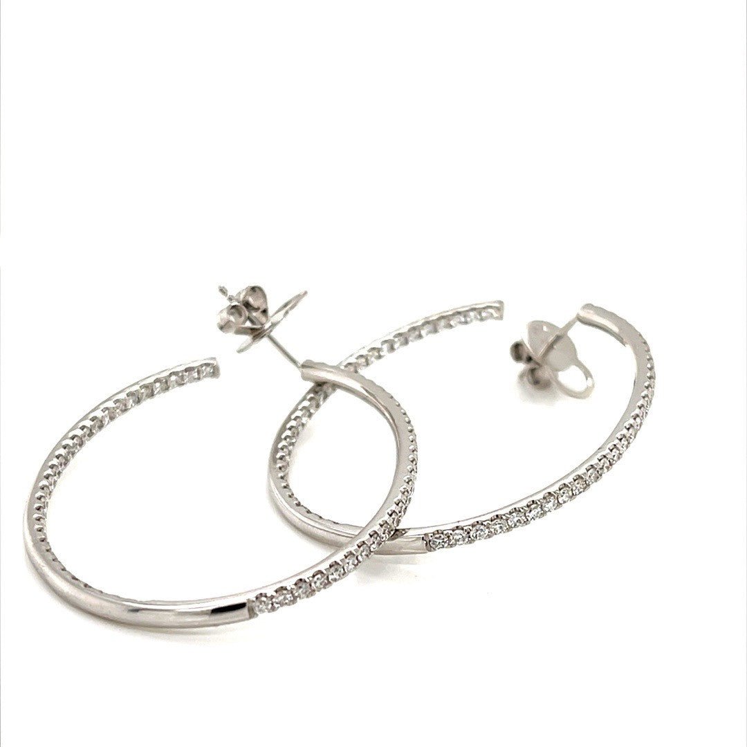Oval Diamond Hoops - ForeverJewels Design Studio 8