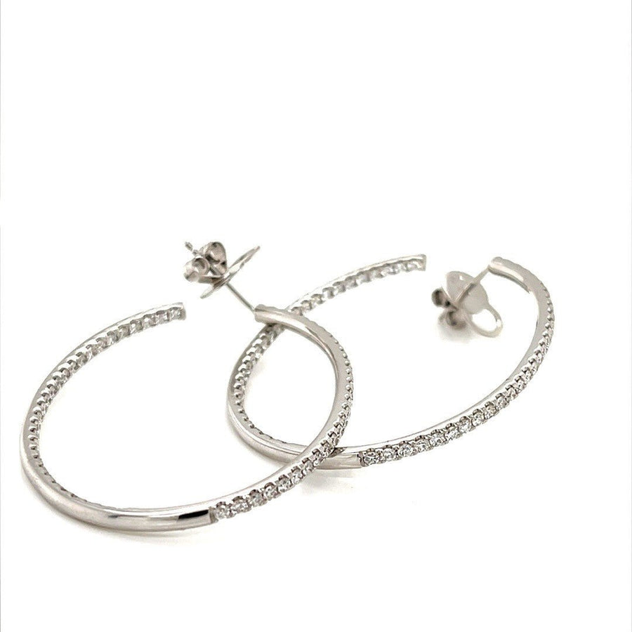 Oval Diamond Hoops - ForeverJewels Design Studio 8