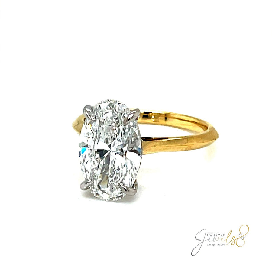 Oval Lab Diamond Engagement Ring - ForeverJewels Design Studio 8