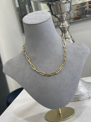 Paperclip Bold Style Necklace in 18K Yellow Gold - ForeverJewels Design Studio 8