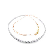 Paperclip Diamond Tennis Necklace - ForeverJewels Design Studio 8