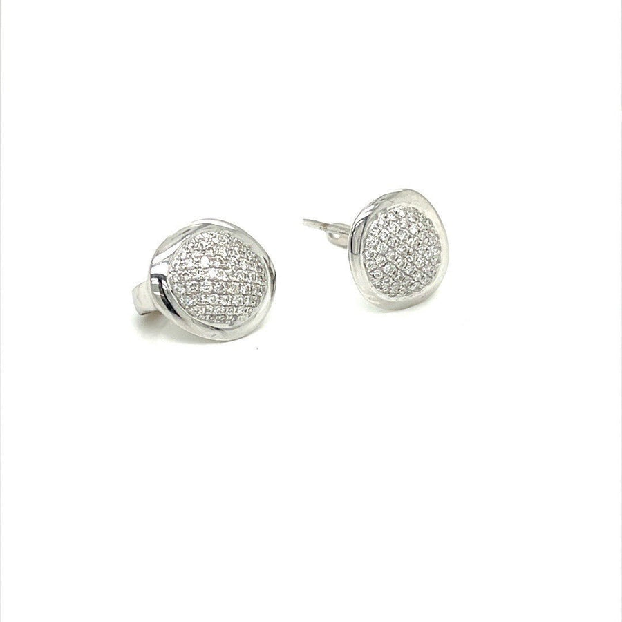 Pave Diamond Earring Studs - ForeverJewels Design Studio 8
