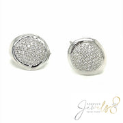 Pave Diamond Earring Studs - ForeverJewels Design Studio 8