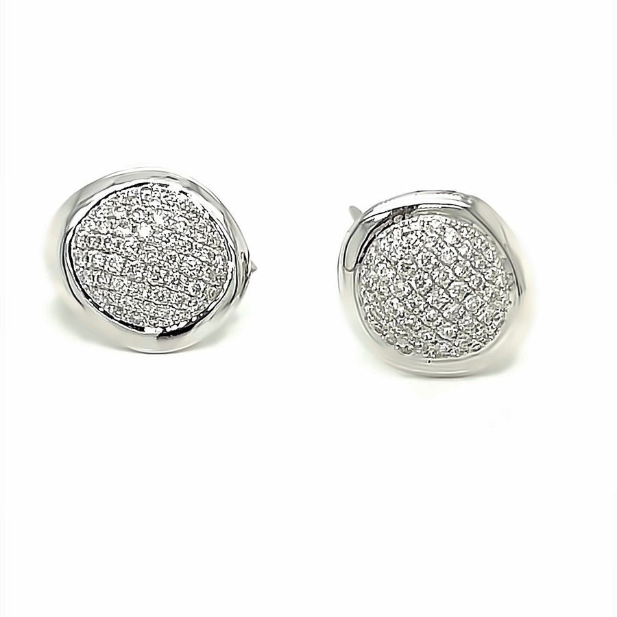 Pave Diamond Earring Studs - ForeverJewels Design Studio 8