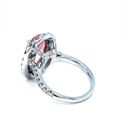 Pear Shaped Morganite and Diamond Halo Ring - ForeverJewels Design Studio 8