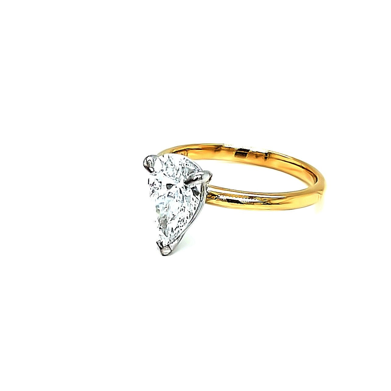 Pear Shaped Solitaire 1.42ct Evs1 Lab Diamond Engagement Ring - ForeverJewels Design Studio 8