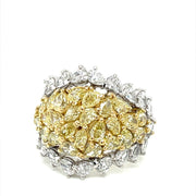 Pear shaped Yellow and White Diamond Ring - ForeverJewels Design Studio 8