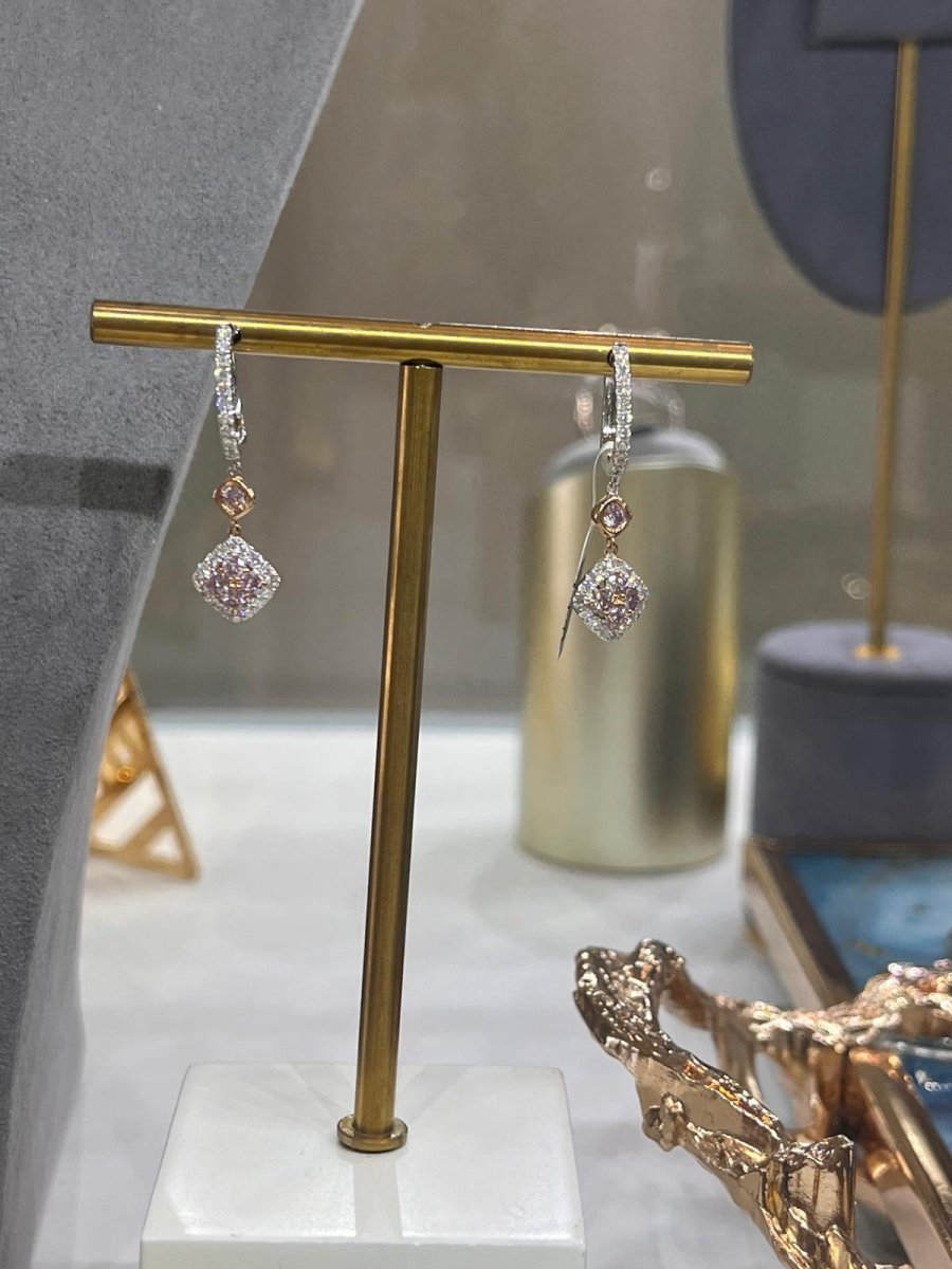 Pink Diamond Earrings - ForeverJewels Design Studio 8